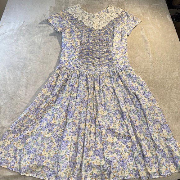 Donna Morgan Dresses & Skirts - Donna Morgan Non Stop Vintage Floral Cotton Lace Midi Dress 13/14 Cottagecore